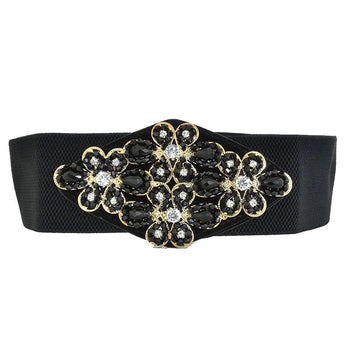 Wide Elastic leather Belt
